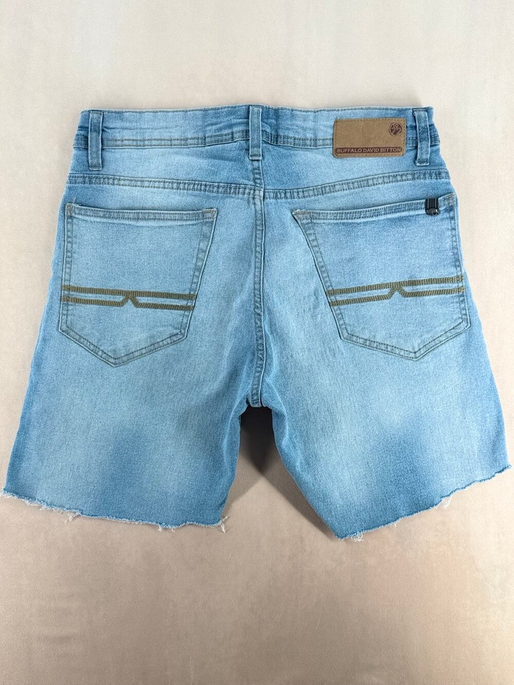 Buffalo David Bitton Evan-X Light Wash Cutoff Denim Shorts W32